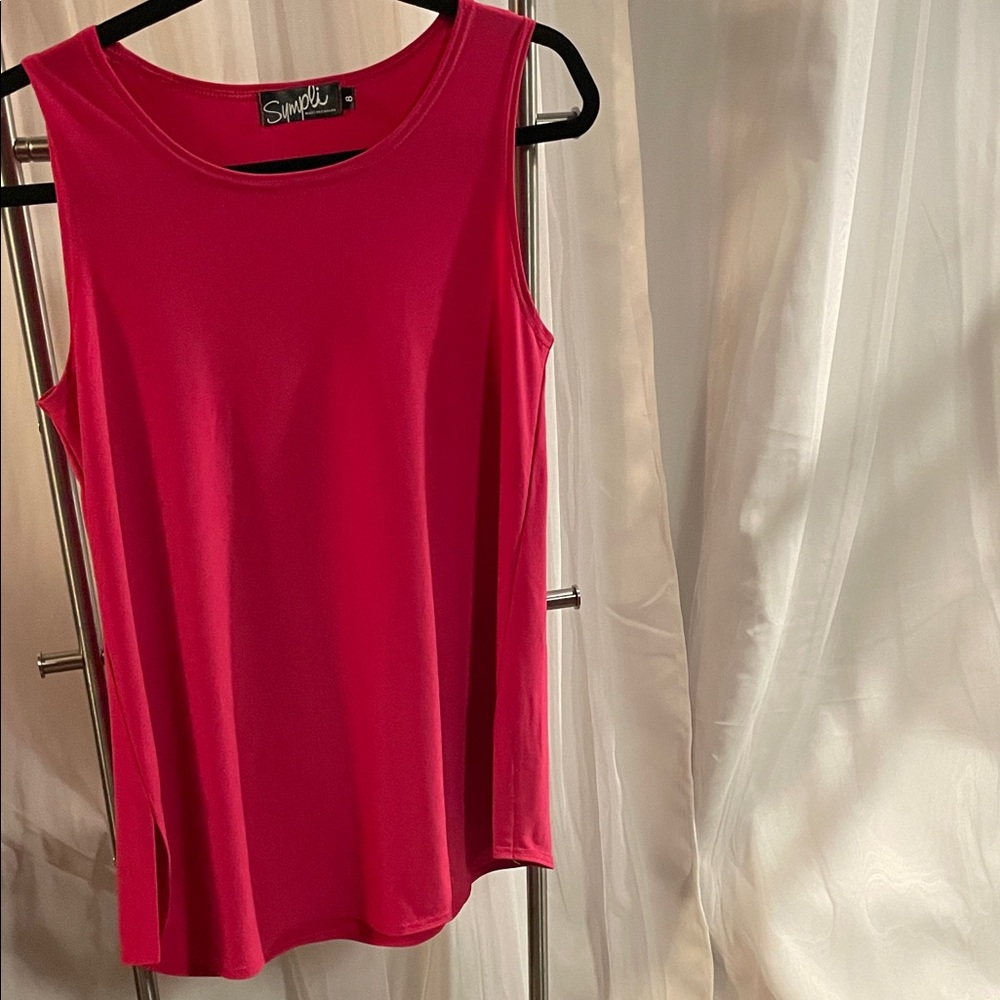 Sympli Women's Bold Pink Tank Top